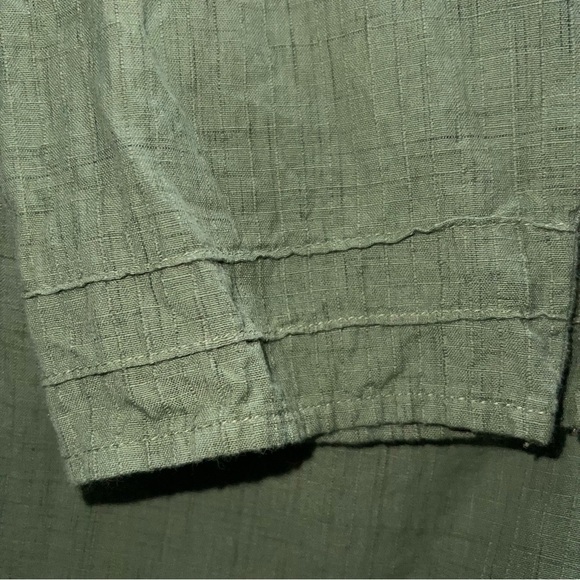 WOOLRICH Button Down Tunic Olive Green 100% Cotton shirt Medium - Picture 8 of 11